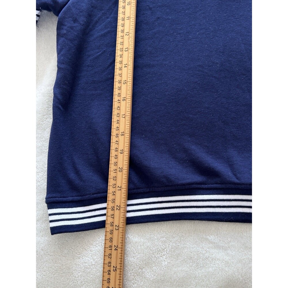 Crown & Ivy Womens Shirt Large Navy Nautical Coastal Resort Vacation Preppy - Picture 4 of 8